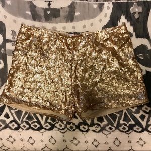 Gold Sequin Shorts
